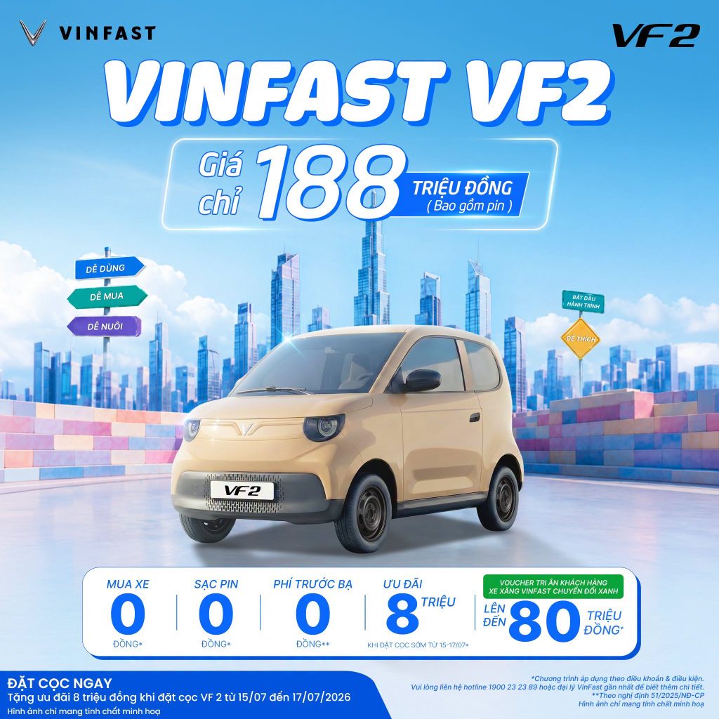 Giá xe VinFast VF2 tại Đồng Nai